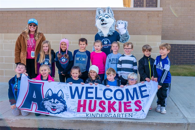Students participate in a fun run